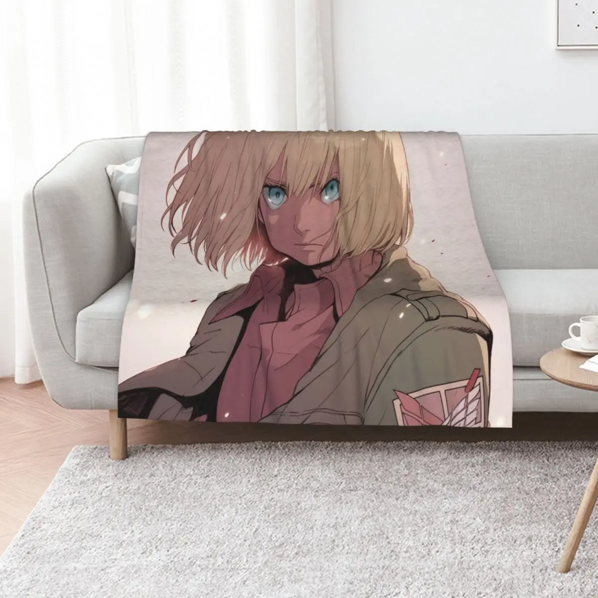Mostly Armin Throw Blanket Luxury Throw warm winter Cute cosplay anime Furry halloween Blankets