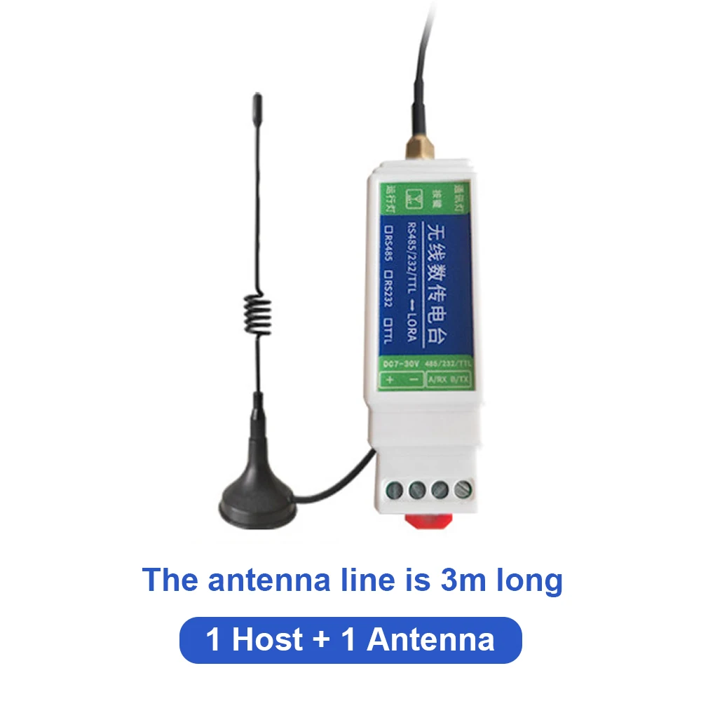 2PCS Lora Wireless Data Transmission Radio RS485 Communication Module RS232 Data Transfer Repeater TTL Serial Receiver