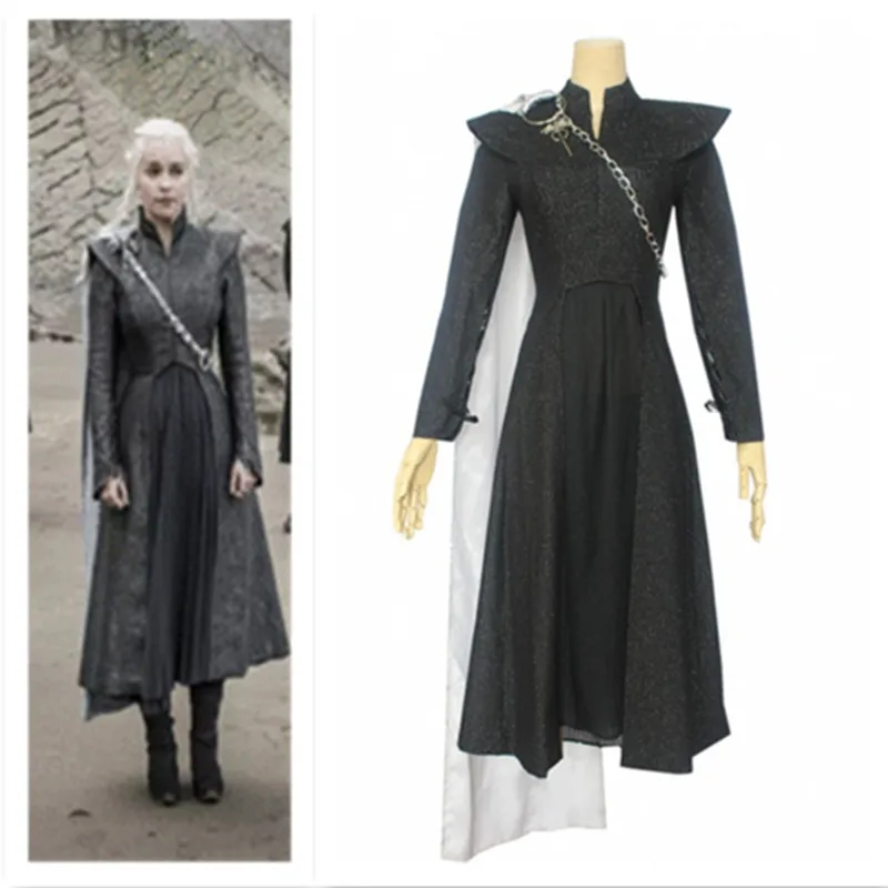 Anime Game of  Dragon Mom Cosplay Dragon Song of Ice and Fire Mother of  Queen Cosplay Dress Cloak Set