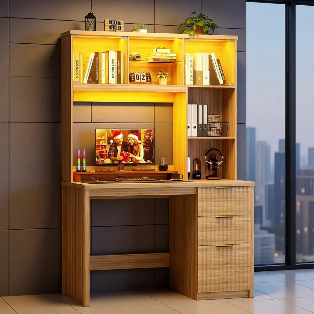 Led-Lit Standing De… - image