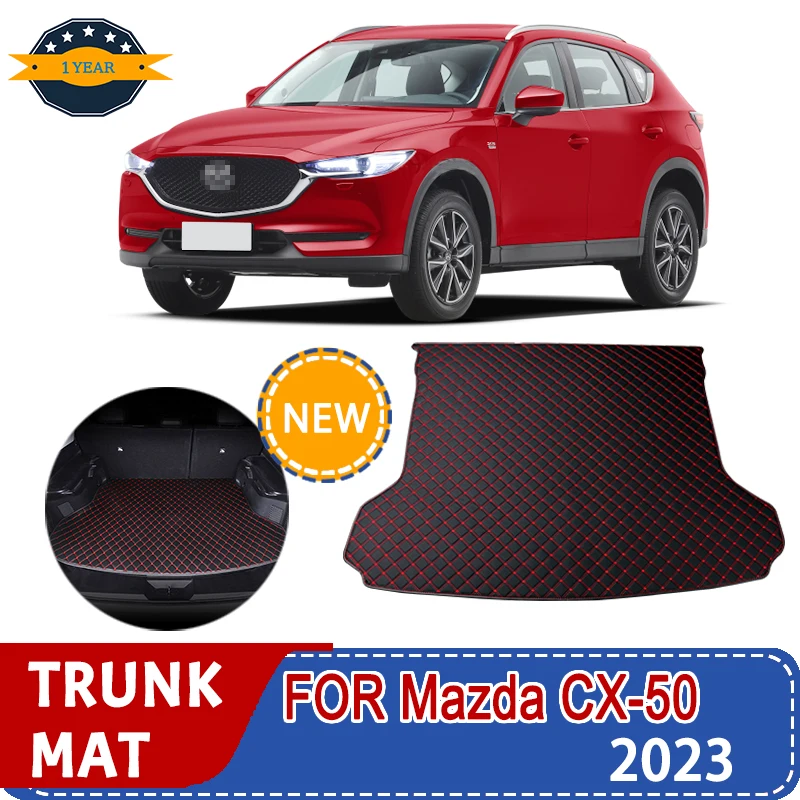 

For Mazda CX-50 2023 Car Trunk Mat Artificial Leather Durable Rear Trunk Cargo Protective Pad Car Interior Accessories