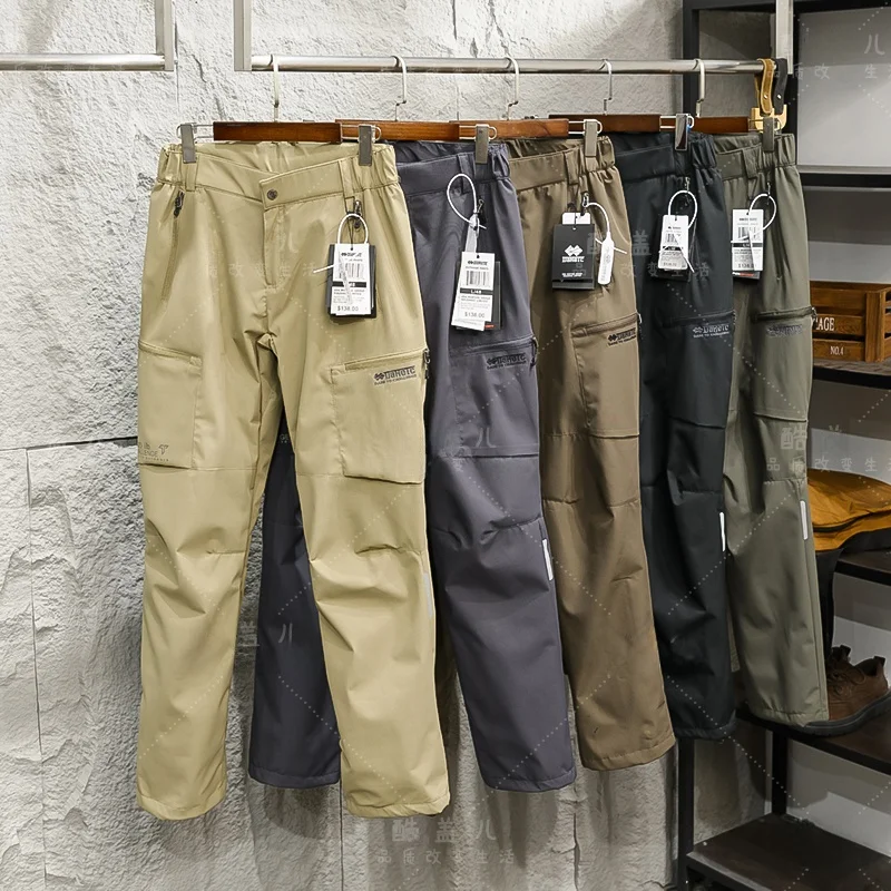 

High-End Outdoor Fce-Lined Thi Windproof Waterproof Tactical Cargo Pants Casual Faionable Urban Sle for Men