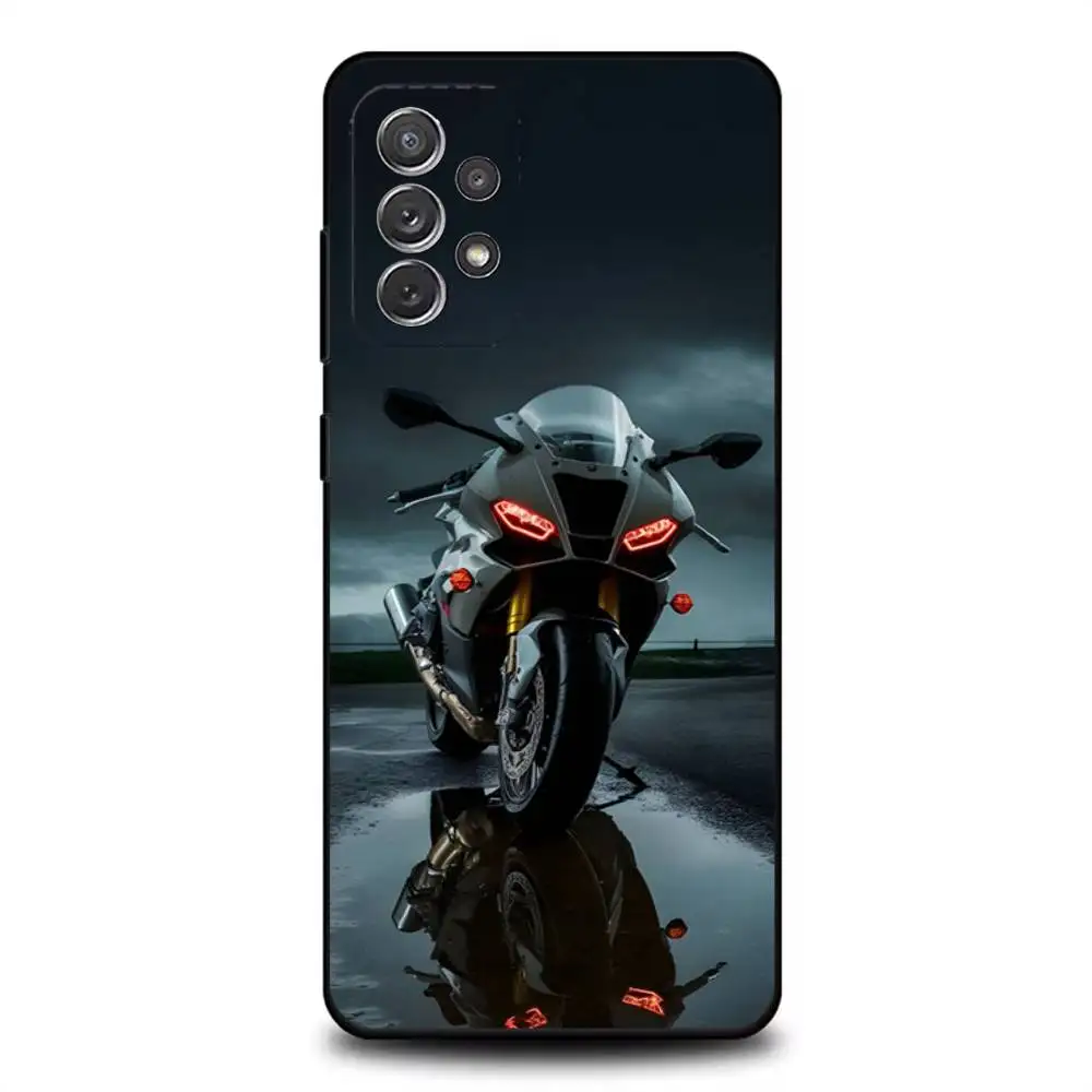 حافظة هاتف R1250R S1000RR لهاتف سامسونج S 25,24,23,22,30,21,10,9,Ultra,Plus,Lite,FE,4,5G حافظة ناعمة سوداء