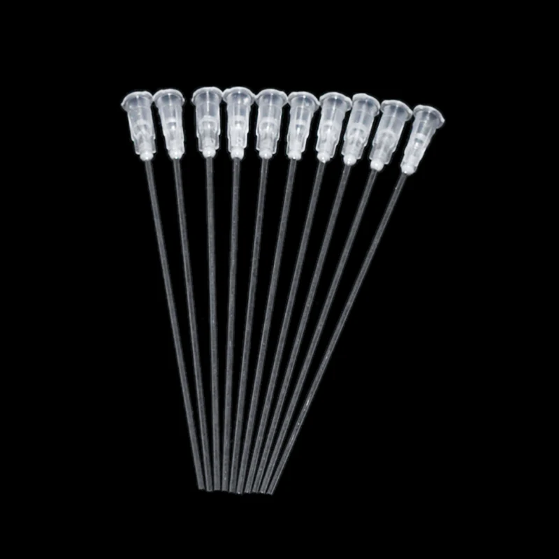 10/20pcs Dispensing Needles Glue Syringe Needle Length Machine Nozzle Glue Needle Blunt End Threaded Port 14G-27G