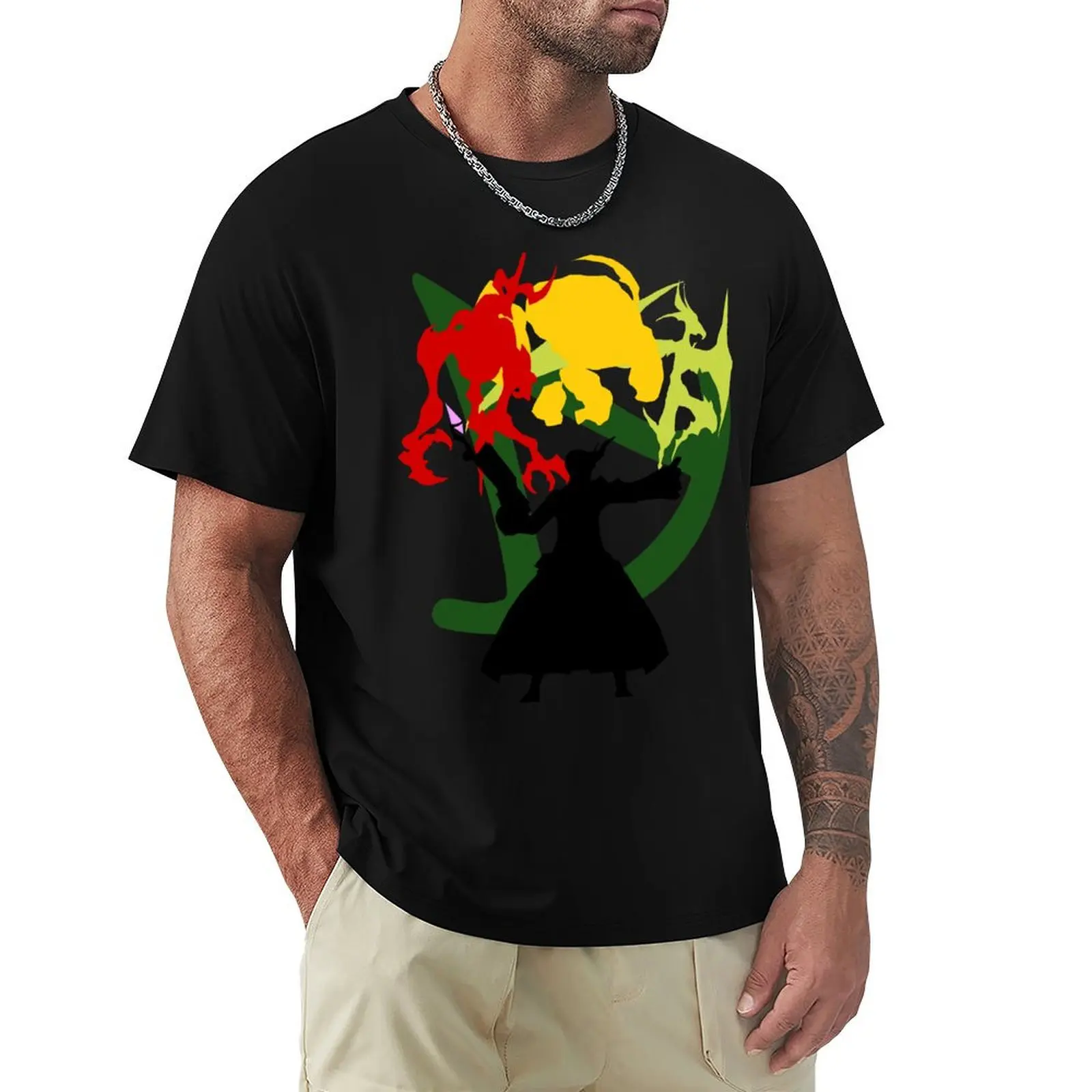 Summoner Egis (Black Silhouette) T-Shirt Casual Loose Daily Wear T-Shirt