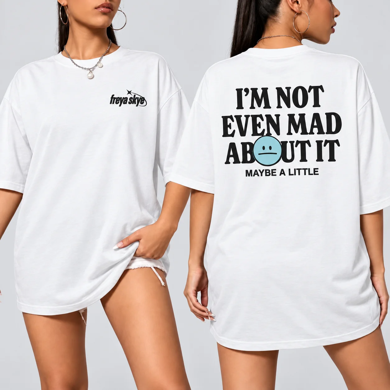 Freya Skye Singer Graphic Worlds Collide Tour Oversized Y2k T Shirt Men Women Casual Cotton Harajuku Street Hip Hop Clothing Tee