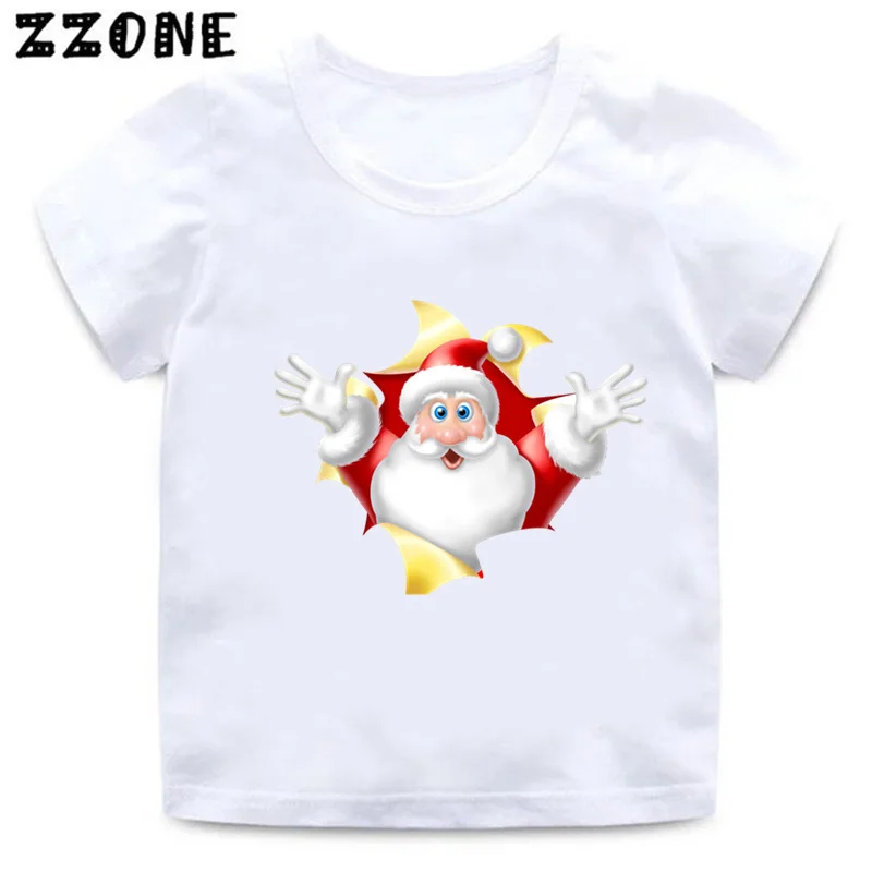 

Merry Christmas Funny Santa Claus Print Kids T-Shirts Girls Clothes Baby Boys Short Sleeve T shirt Summer Children Tops,ooo5027