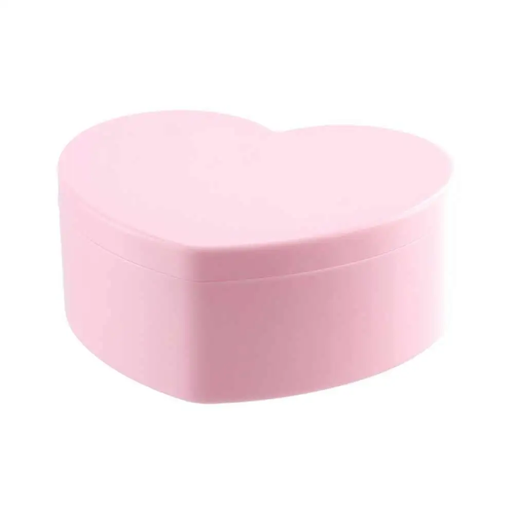 Box Heart Shape Girls Make Up Desktop Cosmetic Organizer Heart-shaped Jewelry  Box Girls Makeup Storage Box Sundries Container