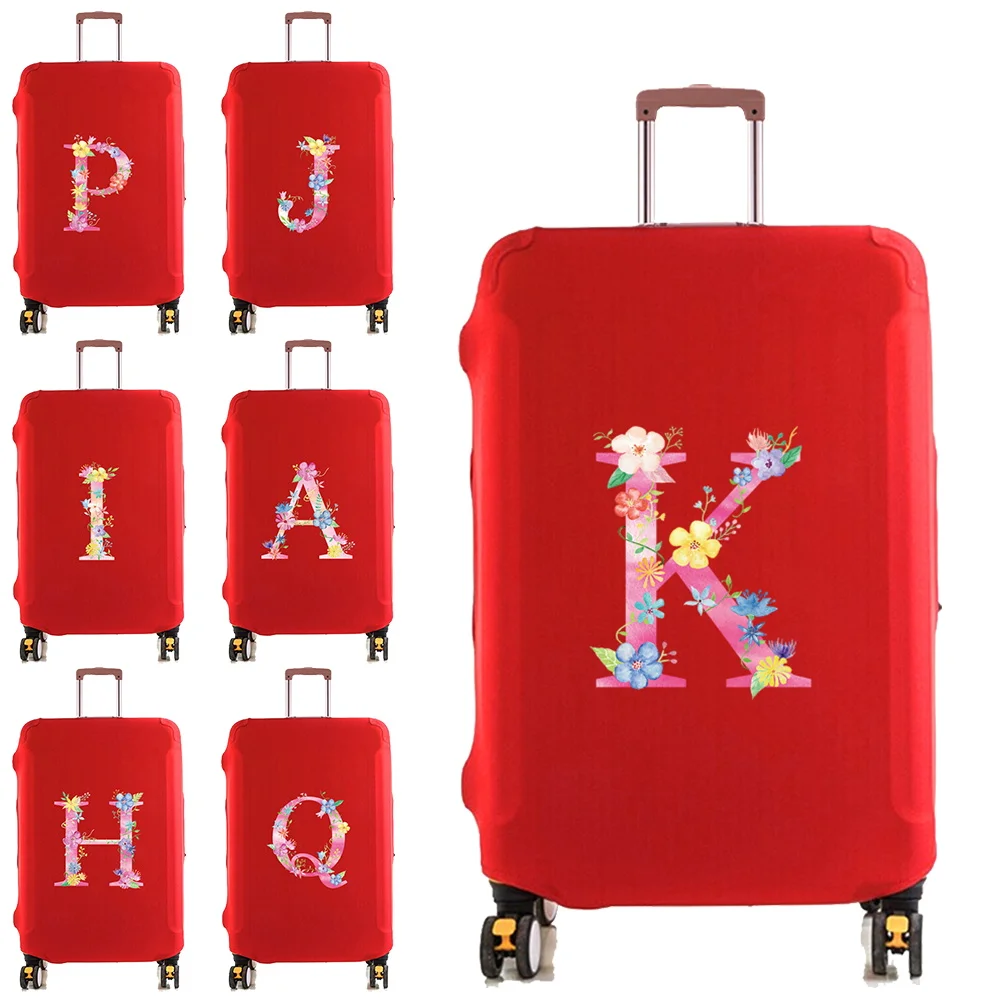 

Luggage Suitcase Cover Protector Elastic Dust Case18~28 Inch Protective Cover 2022 Travel Accessories Pink Letter Pattern