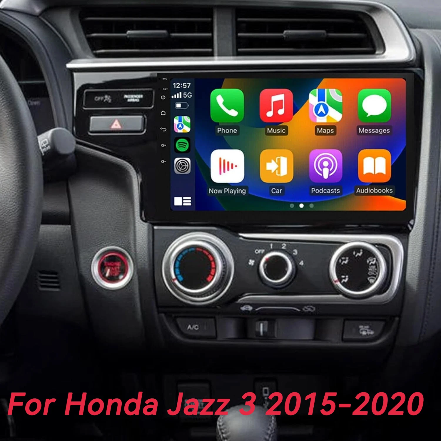 Android 16 Carplay Auto Car Radio for Honda Jazz 3 2015-2020 Fit 3 GP GK 2013-2020 with 4G+WiFi Multimedia Video Player Navigati