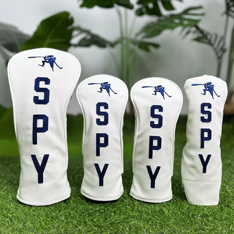 غطاء رأس نادي الجولف، حروف "SPY" ونمط صورة ظلية للاعب - يجمع بين الحماية والأزياء وإكسسوارات الجولف