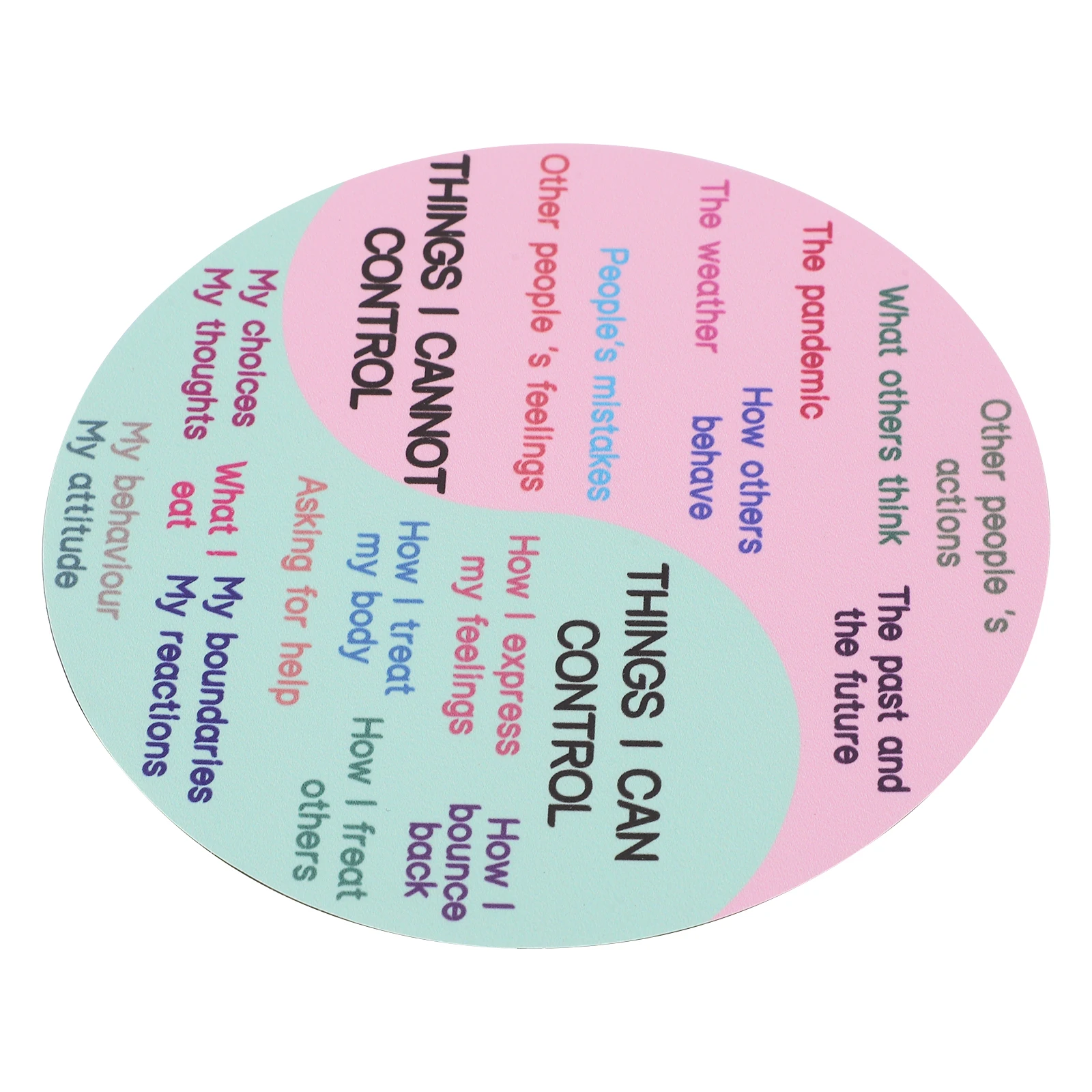 

Emotional Yin Stickers Calming Decal Magnet Pvc Rubber Decorative Chart Laptop Freezer Emotion Wheel Computer Refrigerator