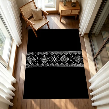 Bohemian Geometric Carpet Flooring Vintage Decorative Floor Rug for Living Room Home Interior Decoration