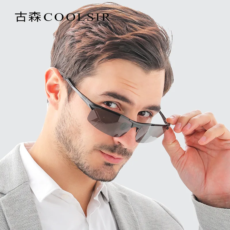 Sunglasses Men's Aluminum Magnesium Sun Polarized Summer Glasses Night Day Vision Sports Women T211