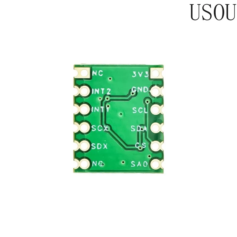 1-10PCS Six-Axis Sensor LSM6DSV Module SPI/I2C Compatible for Smol/SlimeVR - Accelerometer & Gyroscope Data Logging
