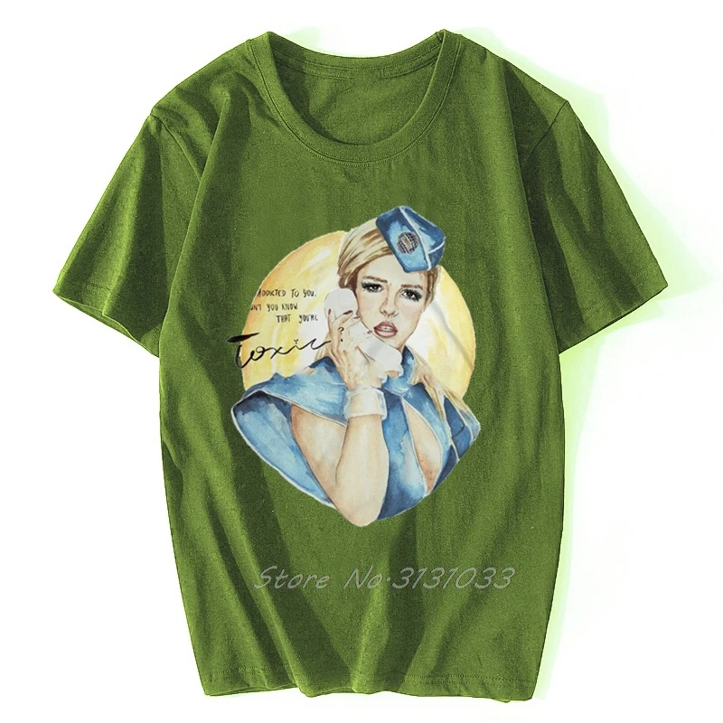 Britney Spears (TOXIC) T Shirt Men O-neck Short Sleeve Tshirt Cotton Tees Streetwear