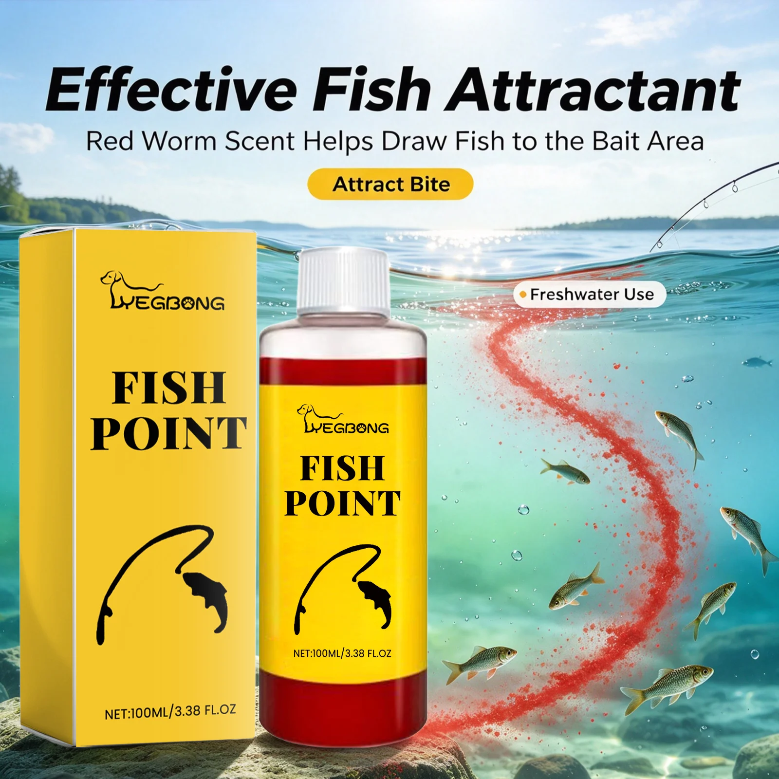 Concentrated Fish Attractant Liquid Attracts Fish Improve Efficiency Fishing Point Boosters Freshwater & Saltwater Fishing Lure