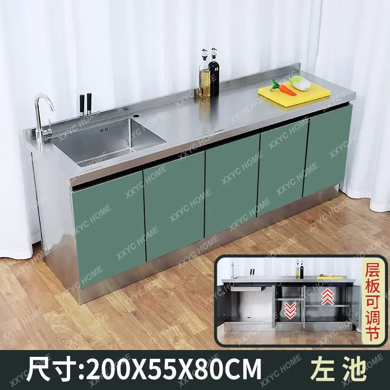MM A304 stainless steel cabinet sink sink basin integrated household storage stove cabinet