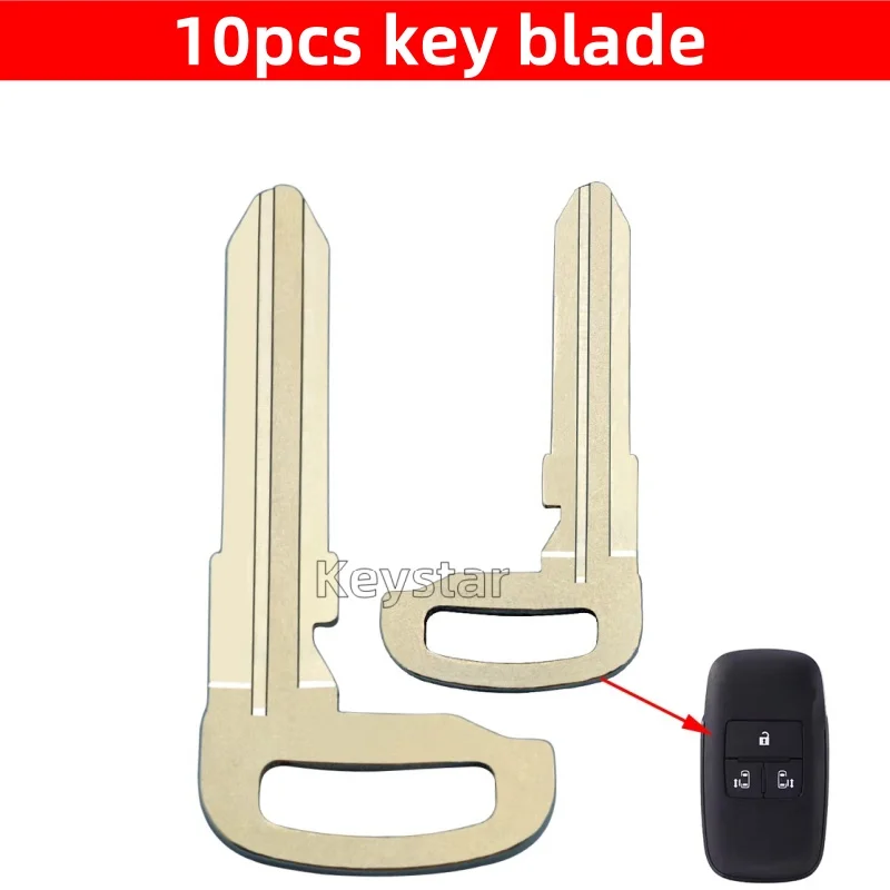 

Keystar 10pcs Car Smart Key Blade Keyless Remote Blank Emergency Key Blank Spare Door Key for Toyota Raise Daihatsu Motor