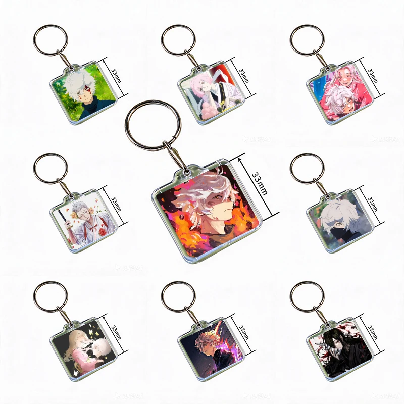 H-Hell's Paradise Anime Acrylic Keychain Handmade Hanging Ornaments Clothes Backpack Decoration Accessories Gifts with Friends
