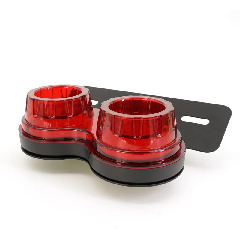 Modified LED Motorcycle Tail Light for Honda Benelli Suzuki Motorbike 12V Universal Cafe Racer Chooper Red/Smoke Rear Brake Lamp
