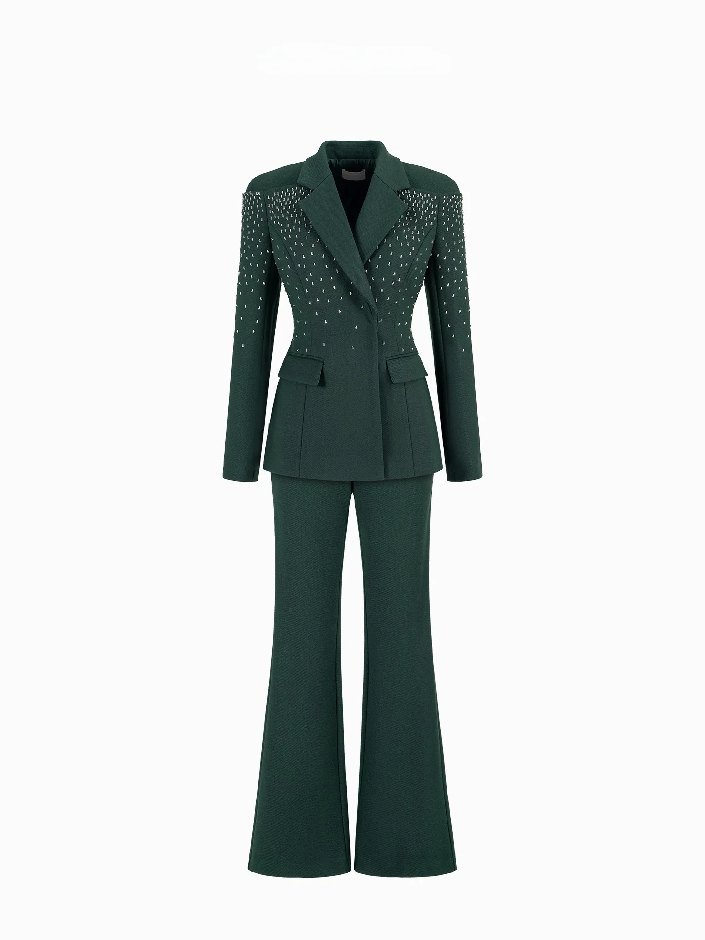 

Ele adient Set with Precise Rhinestones Maggie Ma 50C564P Women's Faion Busin Sle Long Sve Button up