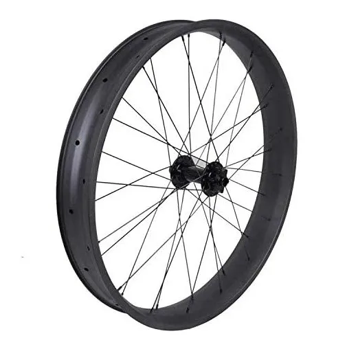 Llantas de carbono para bicicleta fat de 26 pulgadas, llanta de carbono ultraligera de 32 orificios, accesorio de rueda resistente para bicicleta fat de montaña en nieve.