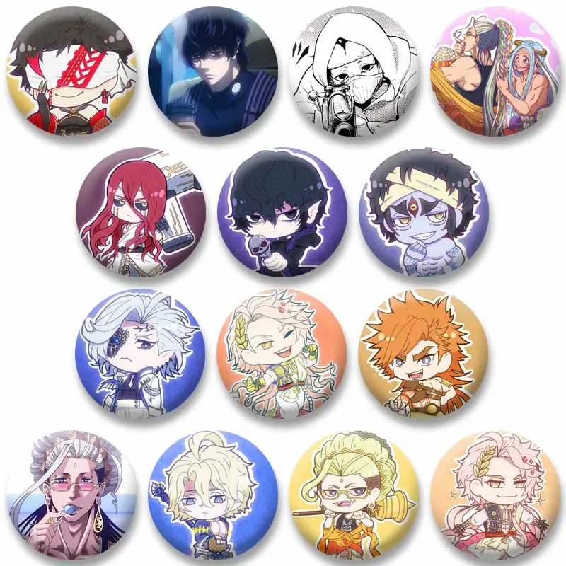 

Anime Record of Ragnarok Soft Button Pin Creativity Manga Round Badge Cartoon Brooches for Bag Jacket Collar Decor Jewelry Gifts