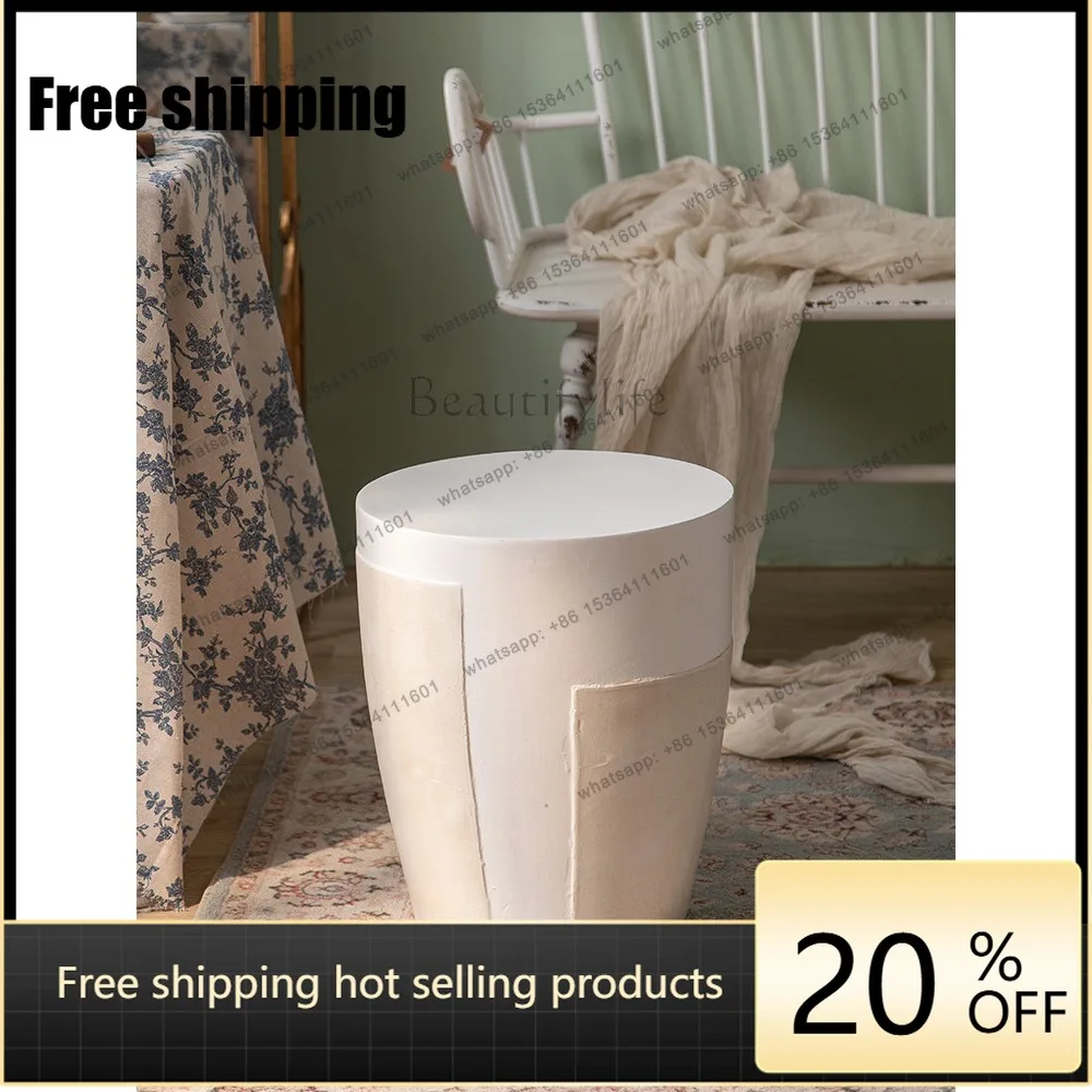 LD French retro sofa edge few creative art pier ornament bedroom bedside round small coffee table
