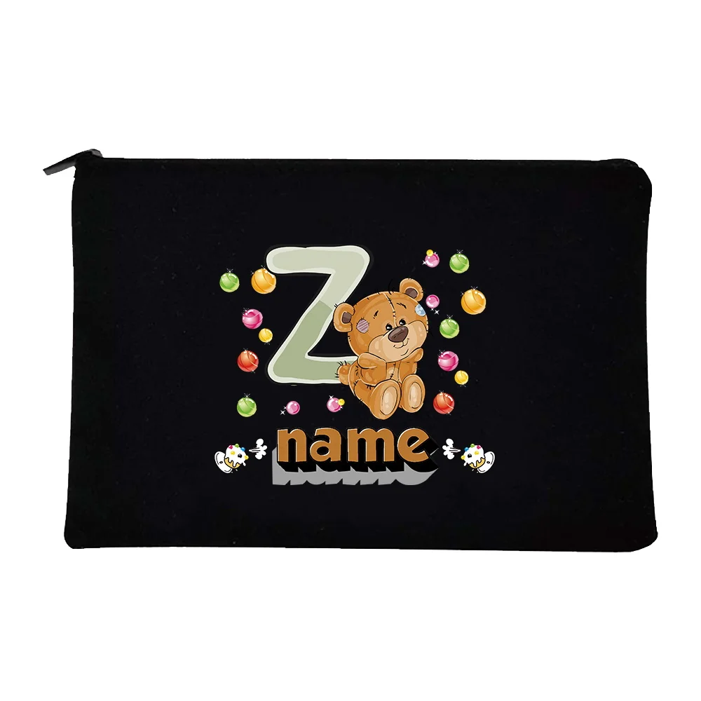 Personalized Customization Name Women's Makeup Bag Travel Bag Lipstick Storage Box Fashionable Zipper Wallet