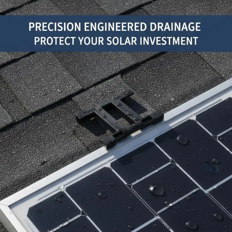 4PCS 35/40/45mm Solar Panel Water Drainage Clips Photovoltaic Panel Water Drained Away Clip Water Dust Remove Stagnant