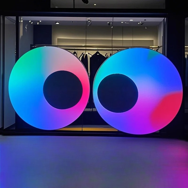 

Moving big eye light box rotating big tree door decorative sign outdoor rotating dynamic eye
