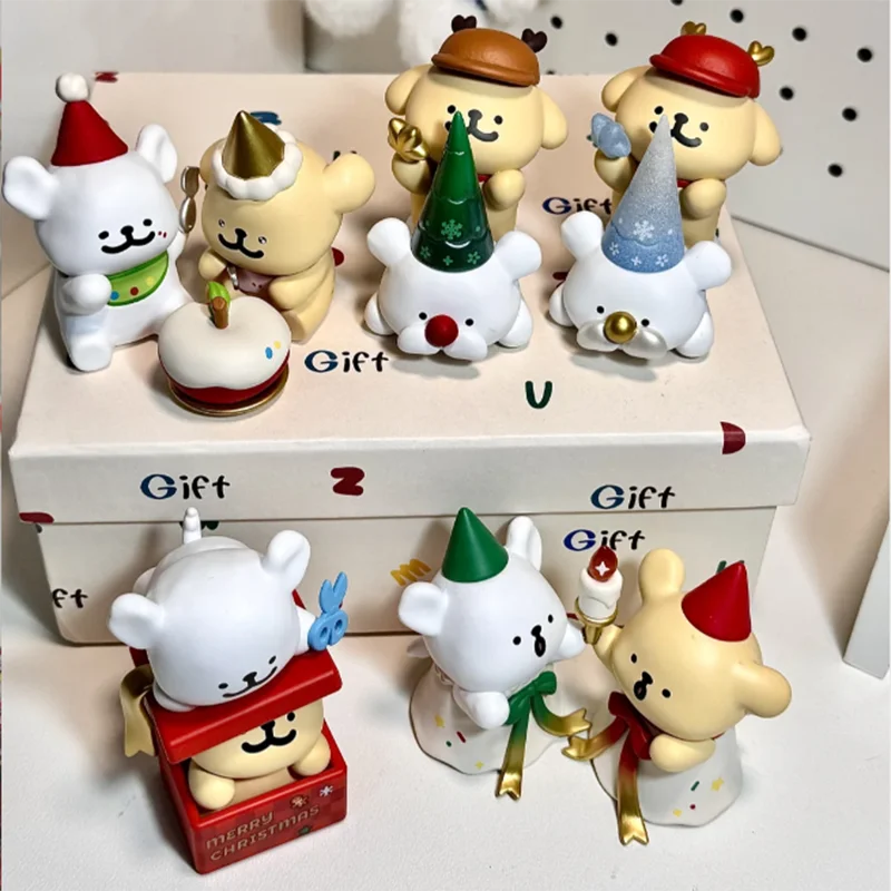 Maltese Line Puppy Christmas Series Blind Box Action Figure Mysterious Box Doll Toys Bag Handmade Toy Birthday Gift