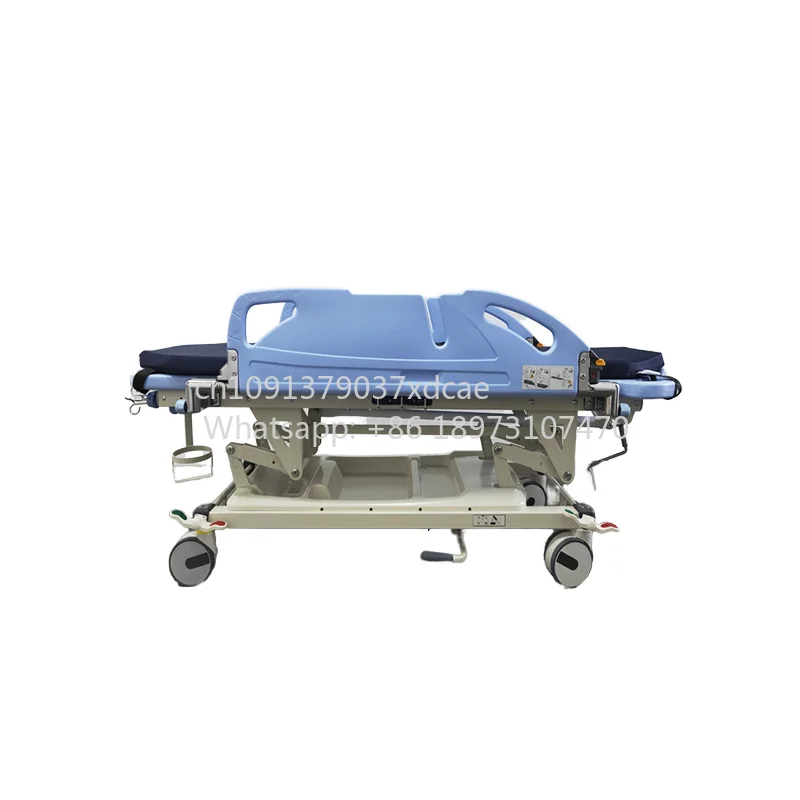 Multi-functional Manual Emergency Transfer Hospital . Patient Transport Trolley And Transfer Stretcher Bed