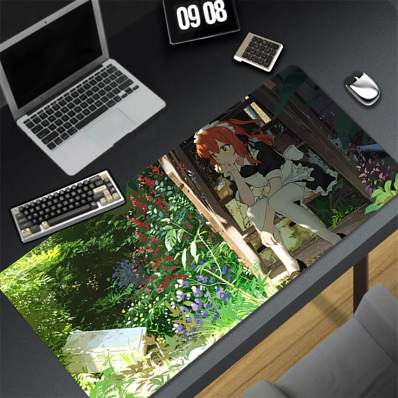 ゲーミングマウスパッドデザイン滑り止めゴム縁縫いデスクマット「ぼっちざろっく」キーボードパッド耐久性ゲーマーとオフィスワーク用マウスパッド