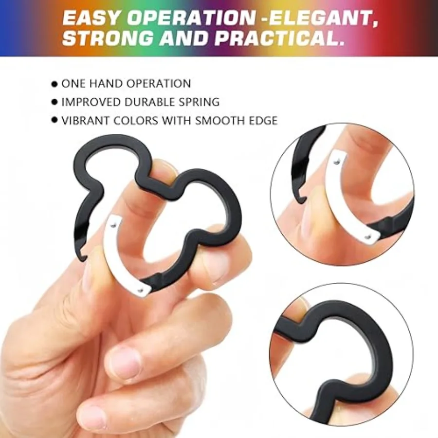 الألومنيوم ماوس Ea حلقة حلقة تسلق كليب 3 ih لطيف ماوس الربيع تحميل بوابة صغيرة المفاتيح حلقة تسلق مجموعة مشابك التخييم في الهواء الطلق صغيرة #3