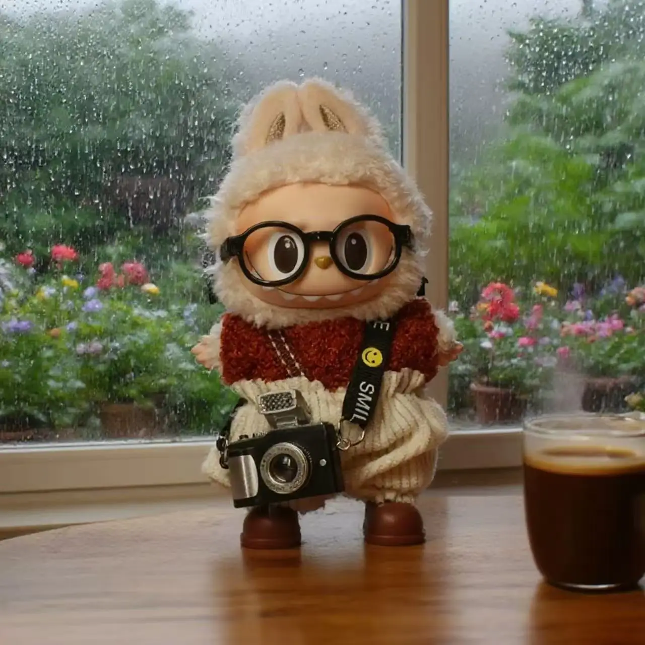 

17cm Mini Doll'S Clothes Outfit Accessories For Labubu V1 V2 V3 Striped overalls hats glasses shoes Cool handsome Clothing Gift