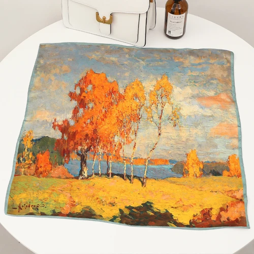 Imagen 2 del producto Bufanda de seda de mora 100% de Hangzhou, traje de moda, camisa, bufanda profesional, diadema de pelo de estilo extranjero, bufanda pequeña de seda