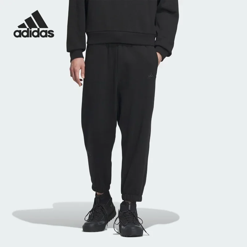 Adidas Unisex Autumn Winter Sweat Wicking for Men Women, Drawstring Waist Track Cut Multi Cargo Pockets Travel Trousers IT3949
