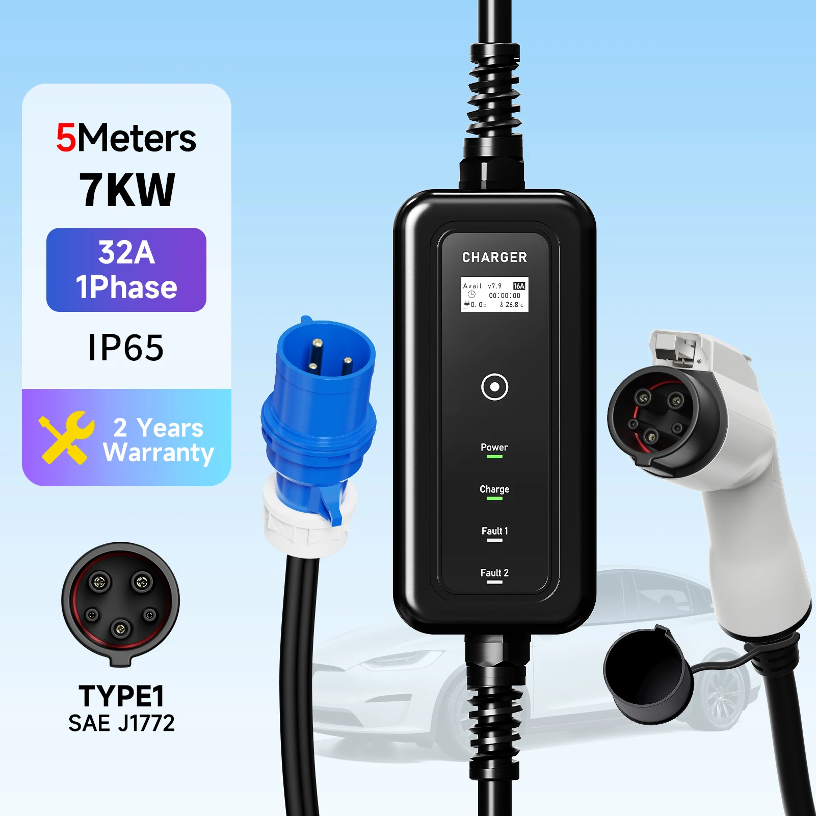 7KW 32A Type 1 Ev C… - image
