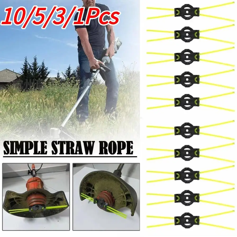 10/5/3/1 pz semplice erba corda tosaerba accessori resistente all'usura corda di paglia tosaerba testa di ricambio strumento tosaerba da giardino esterno