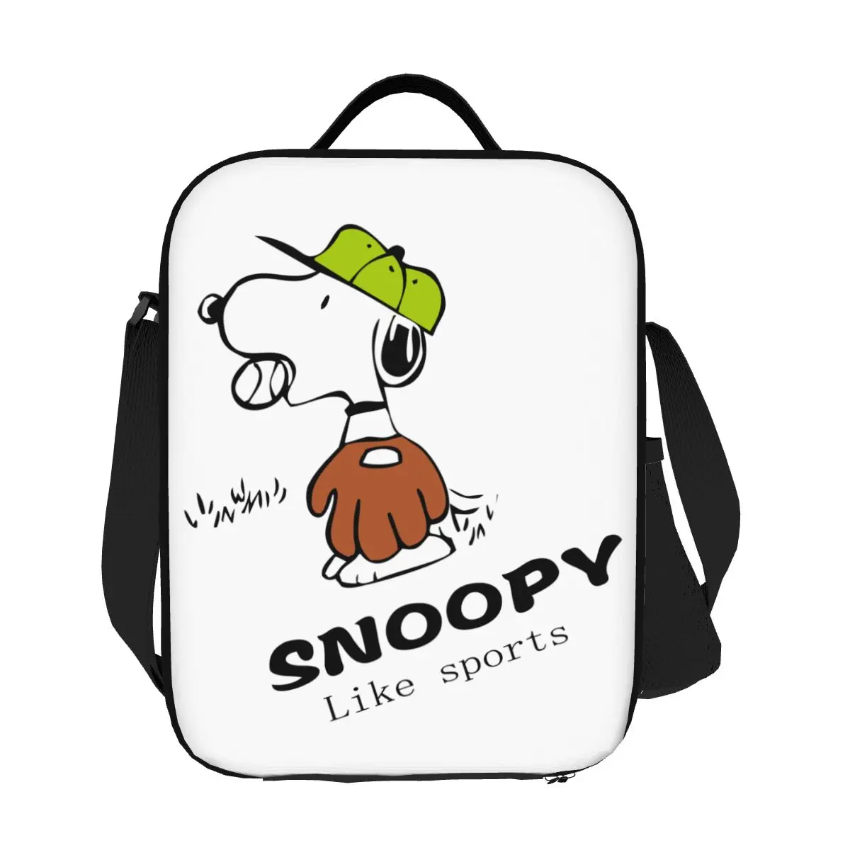 

Custom Cartoon Snoopy Woodstock Anime Dog Insulated Lunch Bags Outdoor Picnic Waterproof Cooler Thermal Lunch Box Women Children