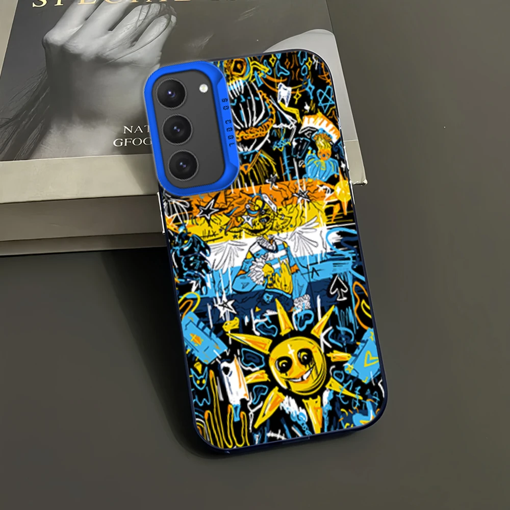 Cool art graffiti unique For Samsung Galaxy A52 A324G S23 S22 S24 Ultra Colorful Protect Cover Luxury Shockproof IMD phone case image 6