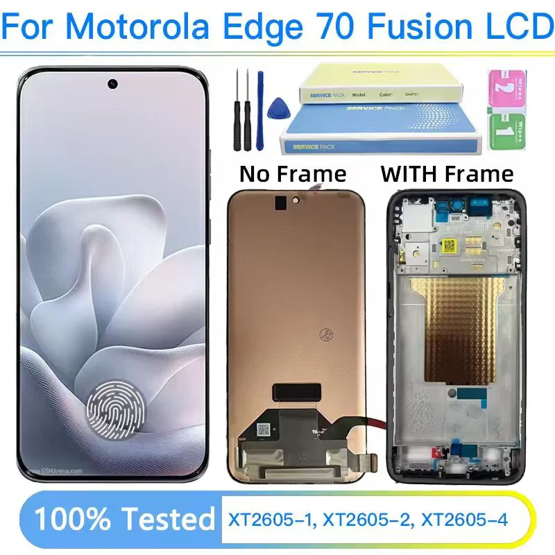 XT2605-1 XT2605-2 XT2605-4 Premium Lcd For Motorola Edge 70 Fusion Display Touch Screen Digitizer Panel Assembly