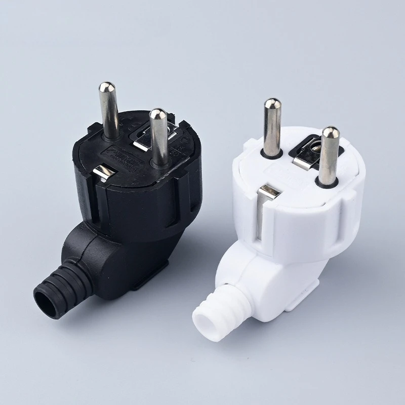 EU Plug Adapter Replacement 16A Male France Korea Germany Plug AC Outlets Rewireable Schuko Euro Wall Socket For Power Cable