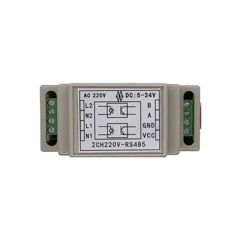 

2-канальный модуль обнаружения переменного тока 220 в модуль MODBUS RS485 Обнаружение связи независимо от того, подключается ли она к ПЛК