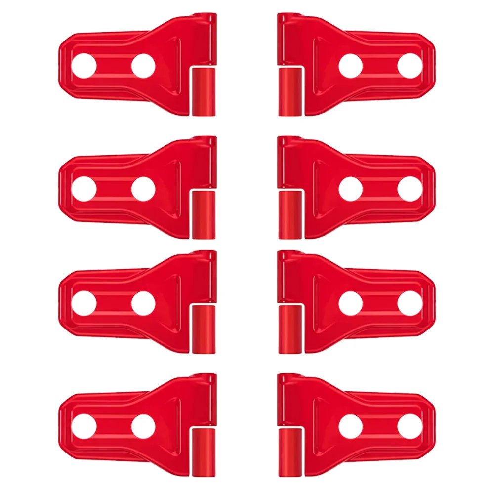 8pcs Car Door Hinge Cover Trim Red ABS Auto Exterior Parts For Jeep Wrangler JK Unlimited 4-Door & 2 Door