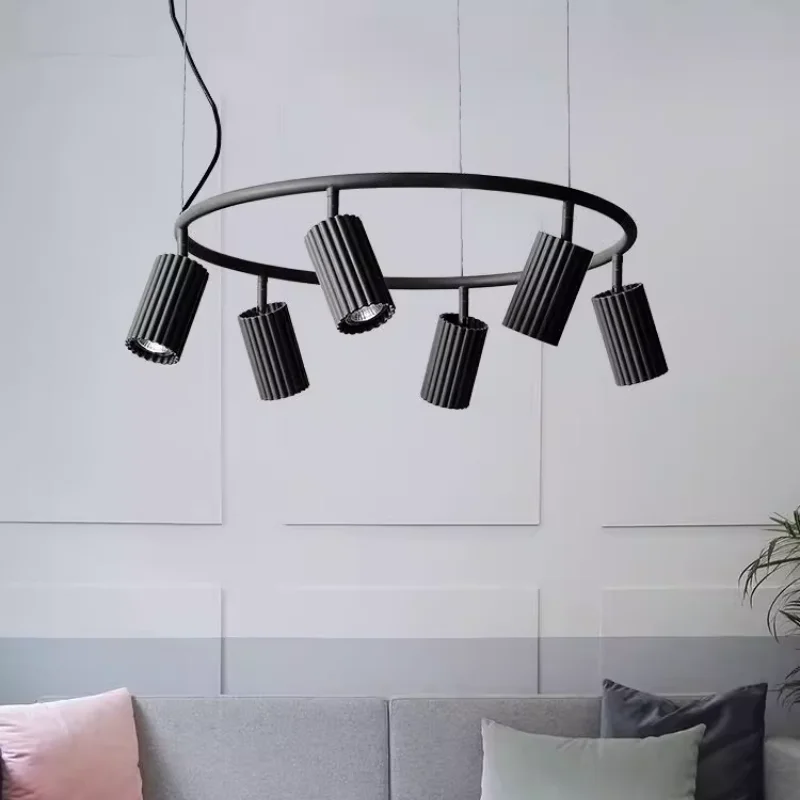 

Nordic round Rotatable spot lights Italian design minimalist long Hanging Chandelier Living Room Bedroom Kitchen island lamps