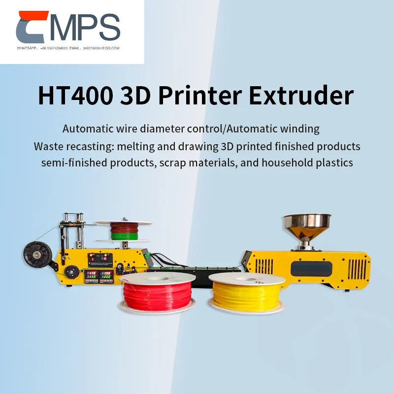 HT400 Desktop Bumblebee Extruder 3D Printing Filament Extruder Automatic Wire Diameter Control for PLA-CF PETG-CF PA