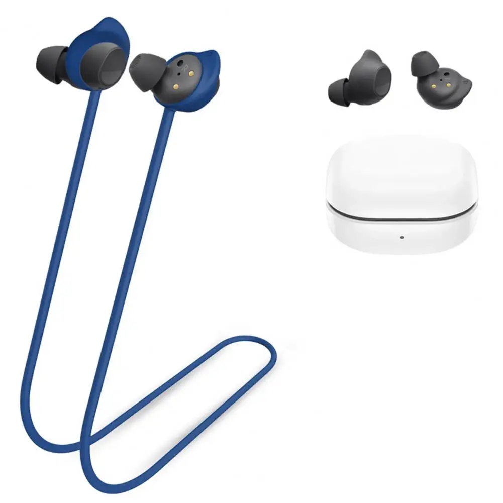 مكافحة خسر حبل ل غالاكسي براعم FE مكافحة خسر الرقبة حزام مقاوم للماء سماعة الحبل معلقة الرقبة تمديد حبل سماعات حزام #2